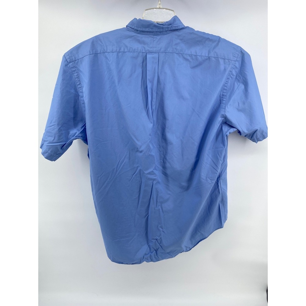 Ralph Lauren Blake Mens XL Blue Short Sleeve Button Down 100% Cotton Shirt - Picture 8 of 9